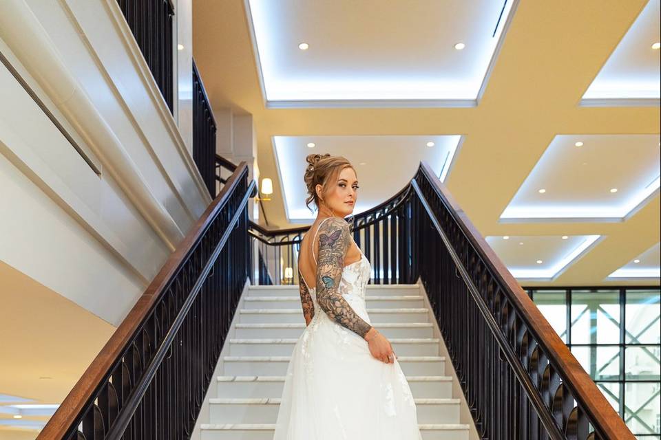 Bride in Grand Atrium