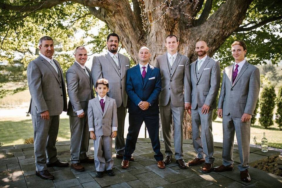 Groom and groomsmen