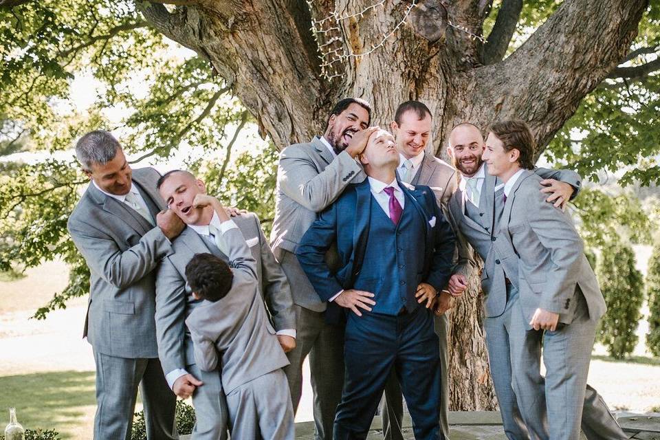 Groom and groomsmen