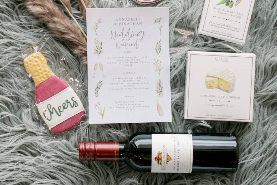 A Wine Country Wedding Welcome