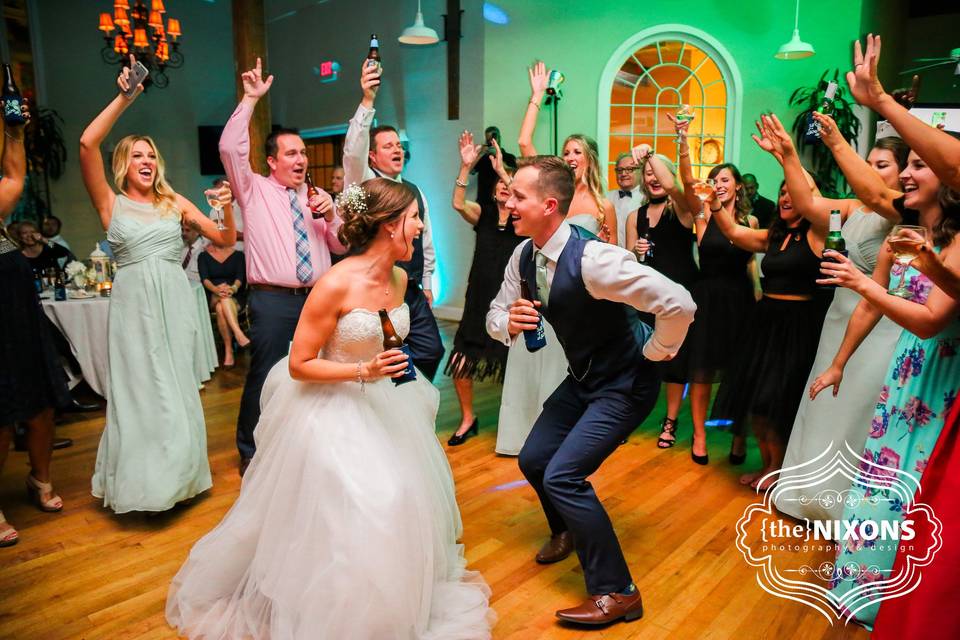 Newlyweds on the dance floor