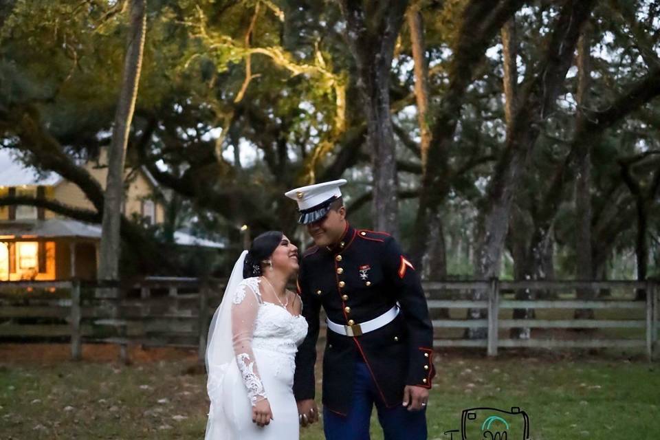 Military wedding attire
