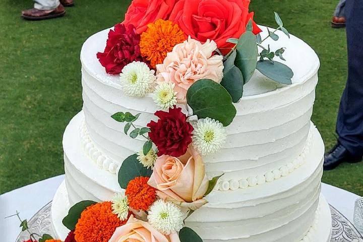 October wedding cake