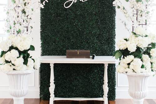 Custom ceremony backdrop