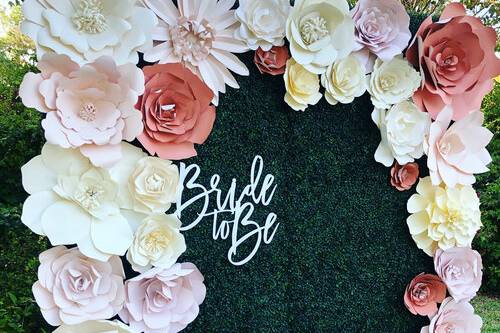 Greenery with flower border
