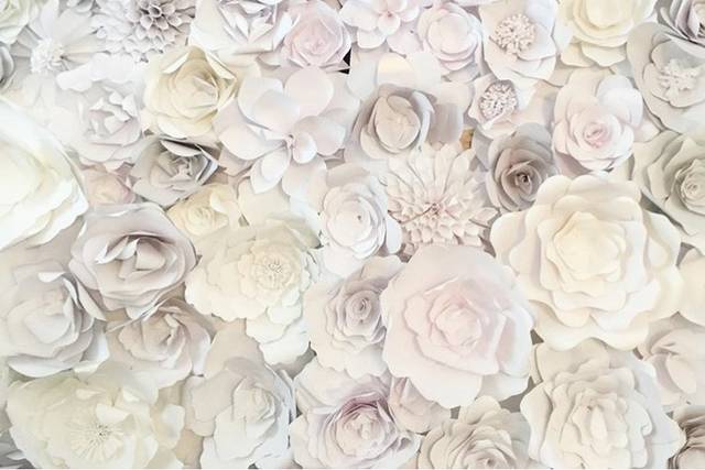 Ivory floral wall