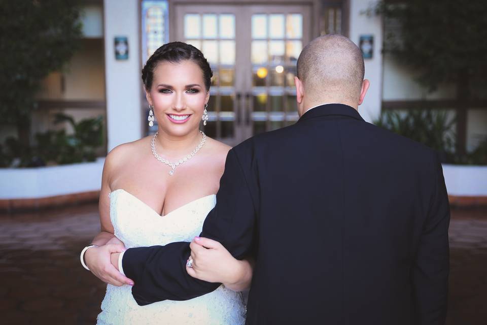 Bride and her groom