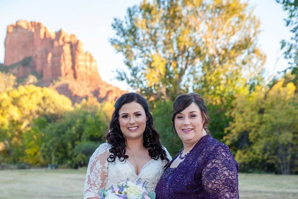 Bride and her mother