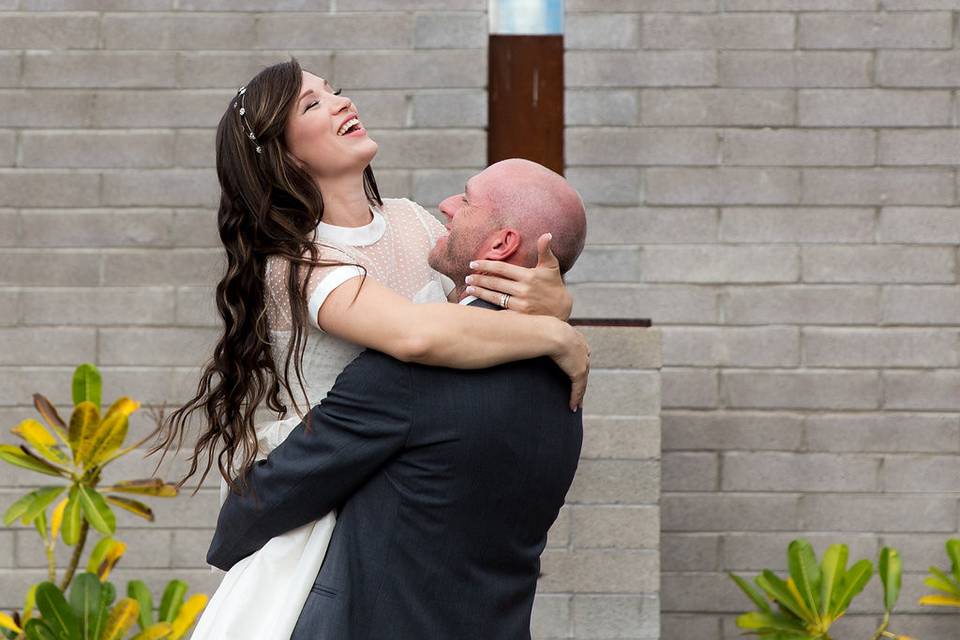 Carrying his bride