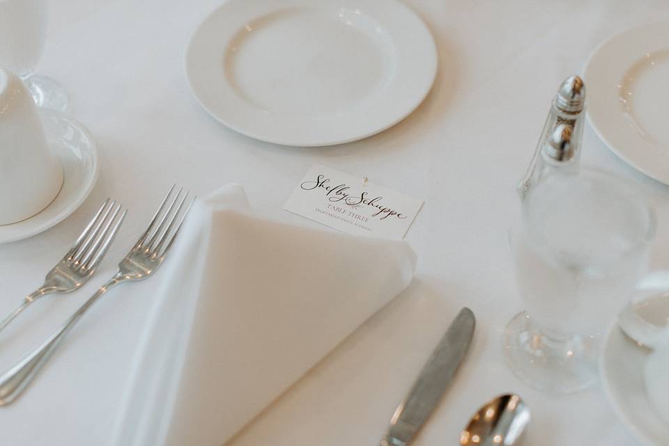 Hand Written Place Cards