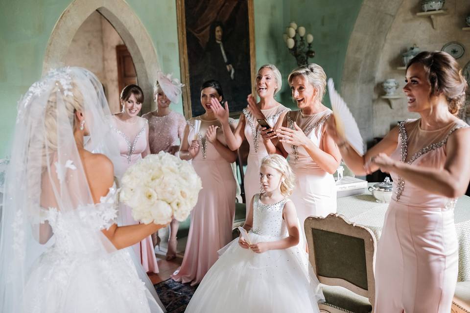 Bride and Bridesmaid in Puglia