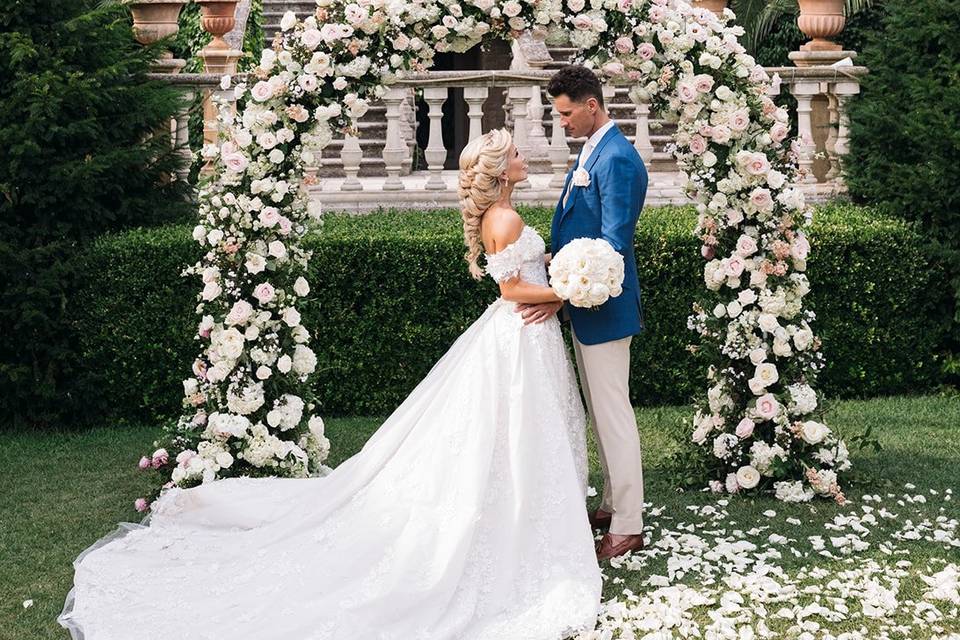 Bride and Groom at the Castle