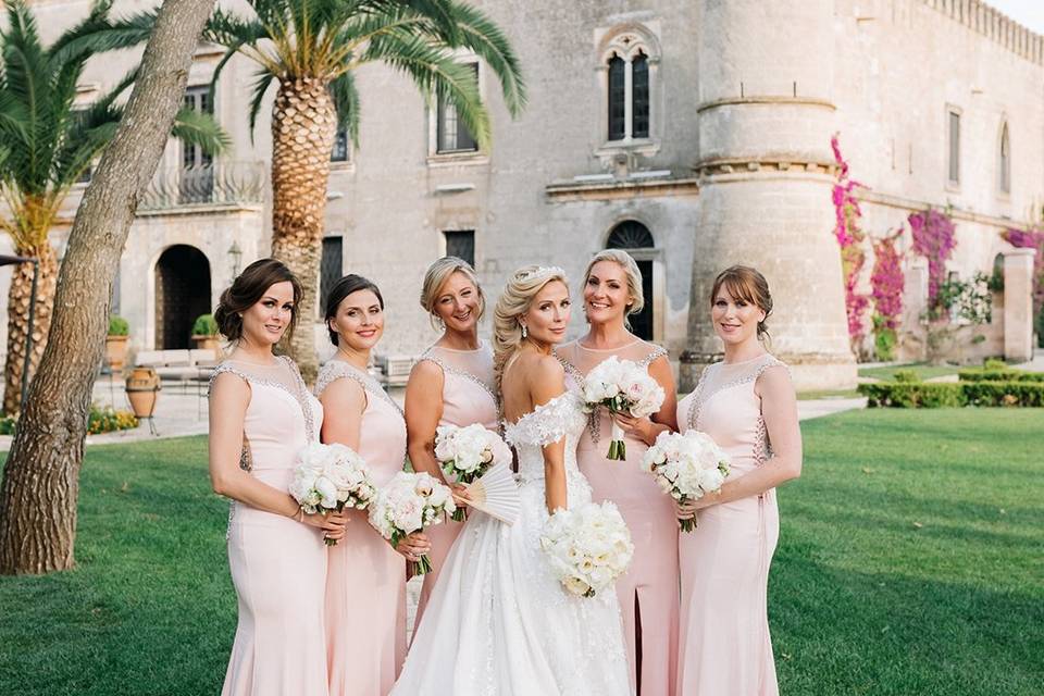 Bride and Bridesmaids