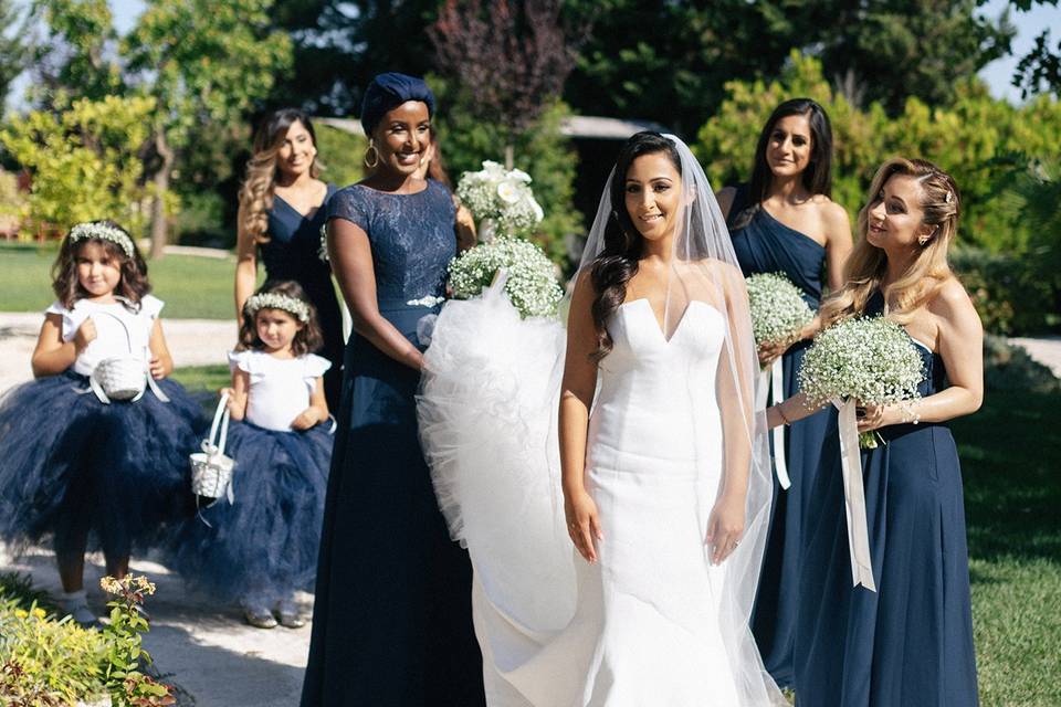 Bridal Party at the Castle