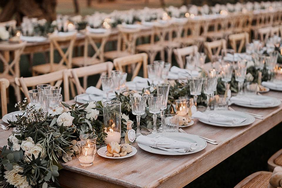 Wedding Table Setup in Puglia