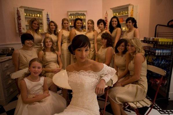 Bride with her girls