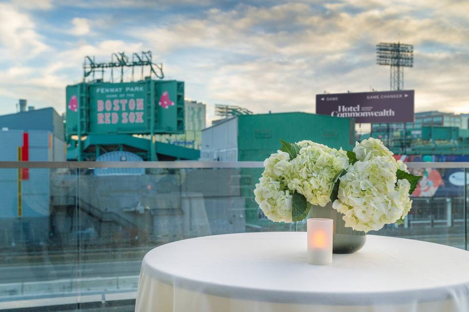 View from the rooftop table