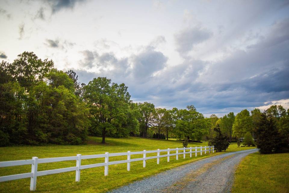 White fence