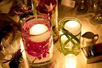 Candle-lit centerpiece