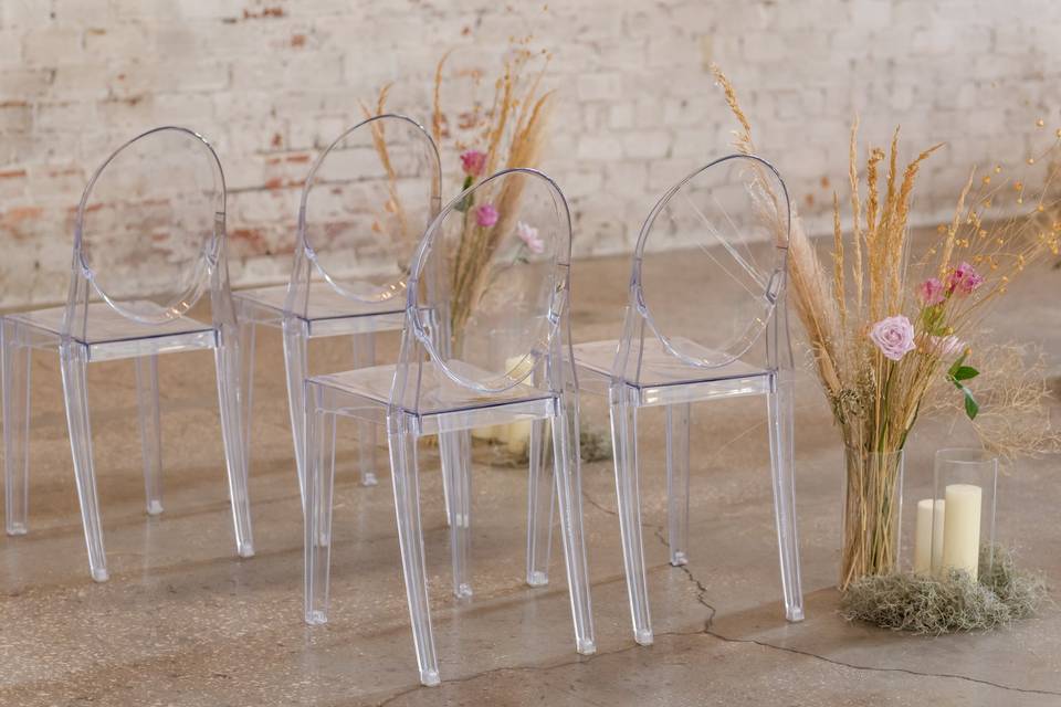 Ghost Chairs for MicroWedding