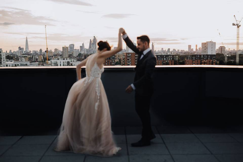 Stunning rooftop wedding