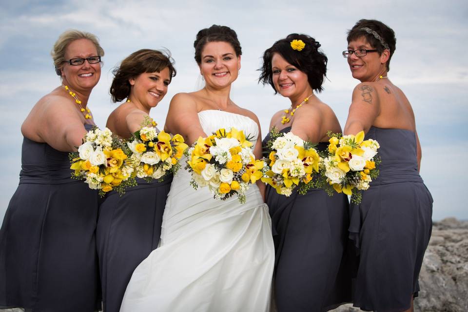 Blue bouquets