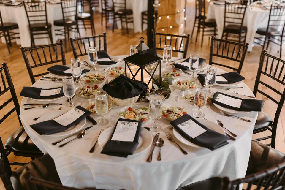 Reception table setup