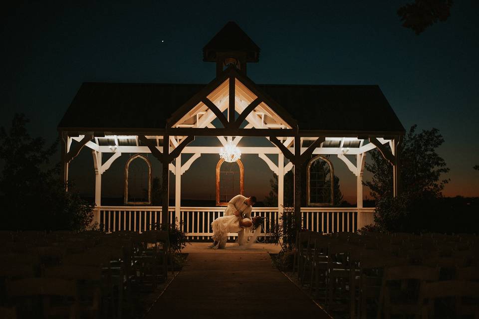 Gazebo at night