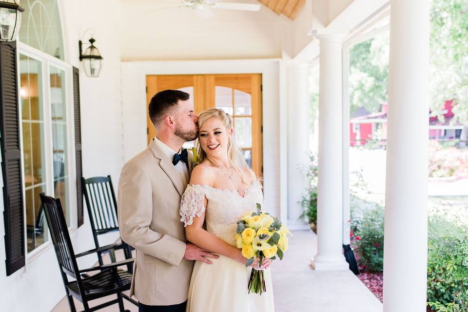 Couple on back porch