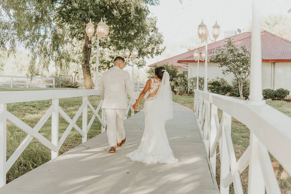 Bride and groom after ceremony