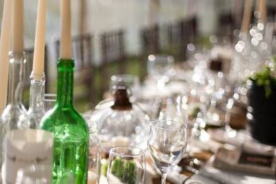 Long table with centerpiece