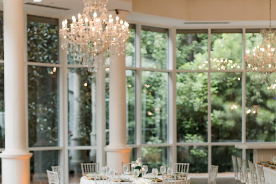 Glass reception hall