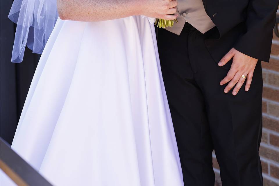 Bride and groom portrait after