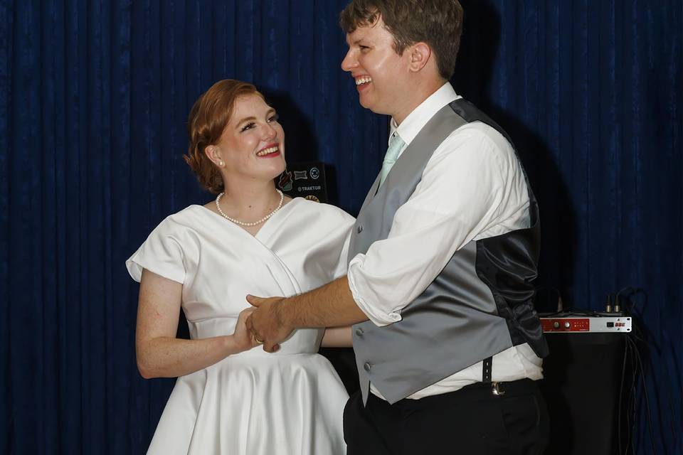 Bride and groom portrait after