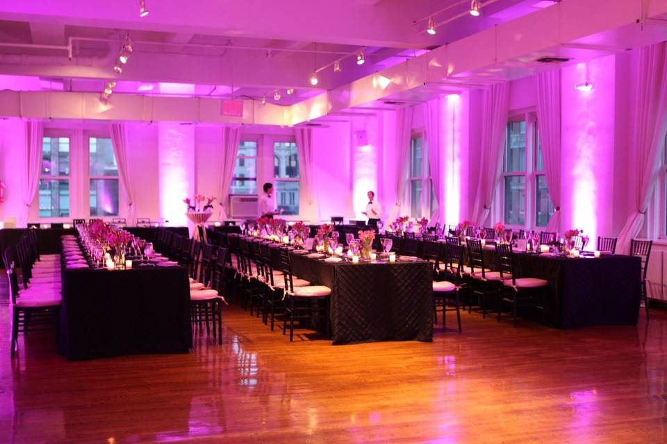 Wedding reception area