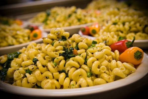 Cavatappi pasta with fresh herbs