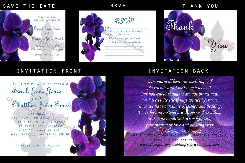 Orchid Fleur de Lis Package