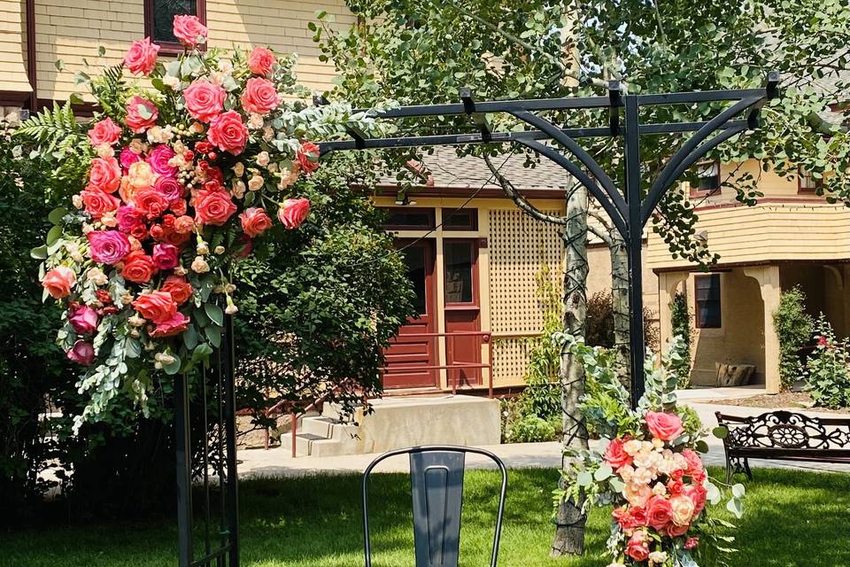 DIY- Flowers for metal arch