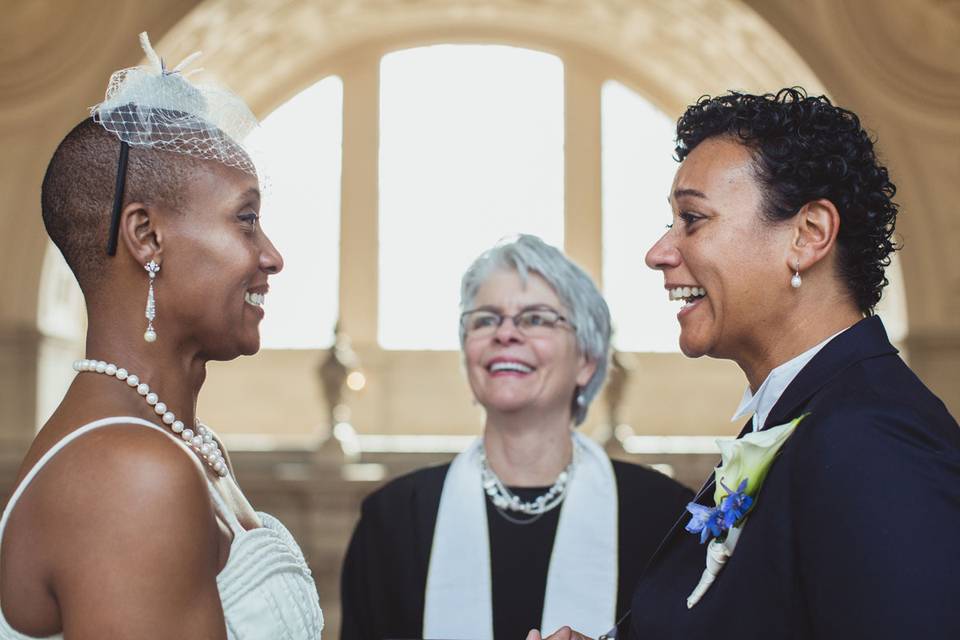 Indoor wedding ceremony