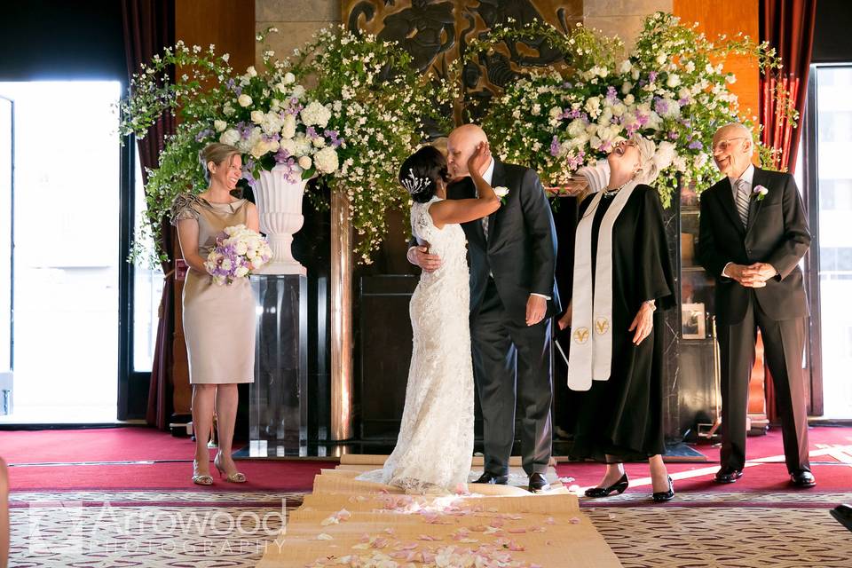 Indoor wedding ceremony