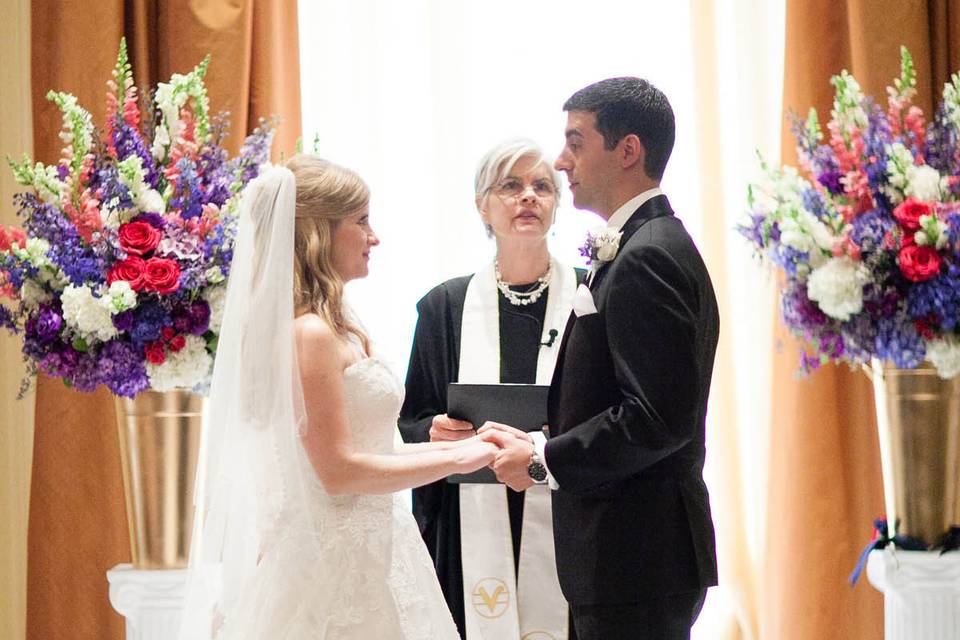 Indoor wedding ceremony