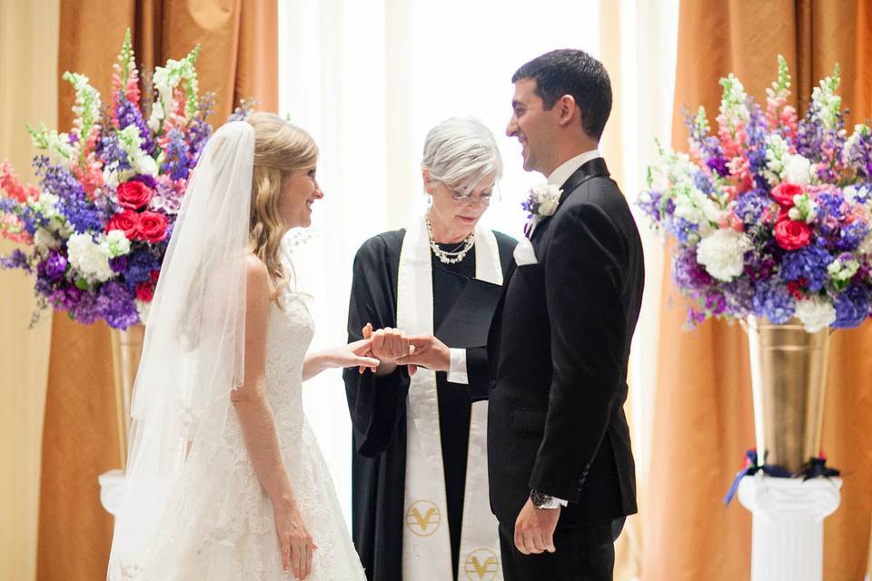 Indoor wedding ceremony