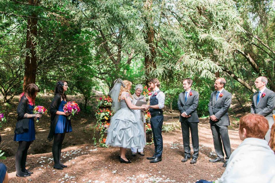 Outdoor wedding ceremony