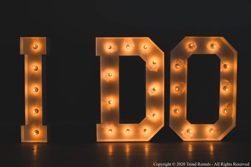 4FT I DO Marquee Letters