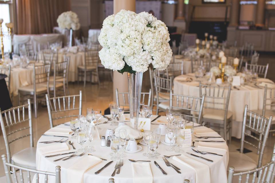 Silver and White Reception