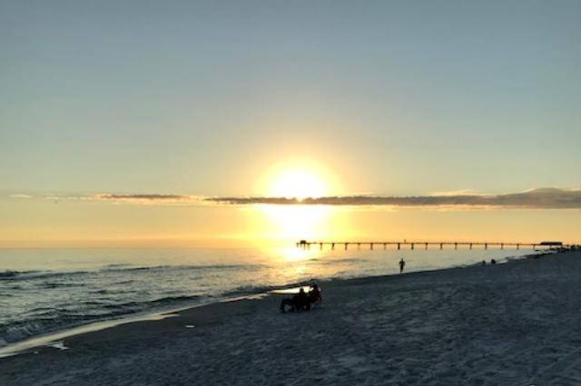 A sunset wedding...