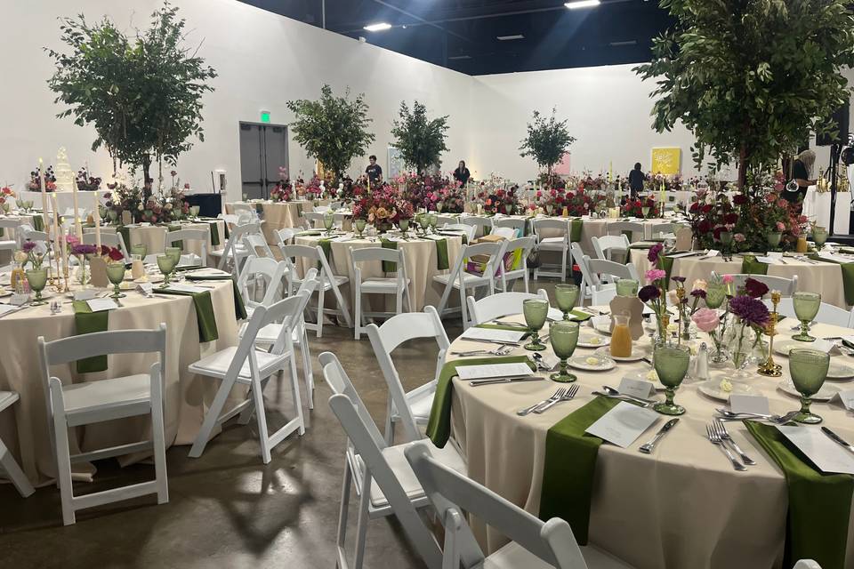 Tables, Chairs, Linens avail.