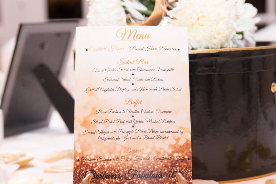 The menu