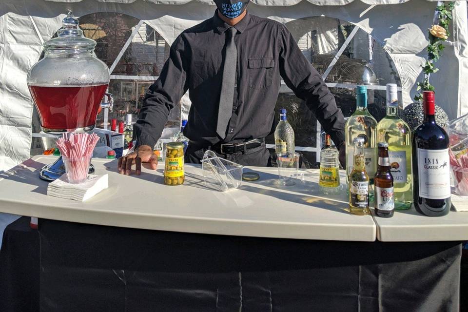 Outdoor bartending