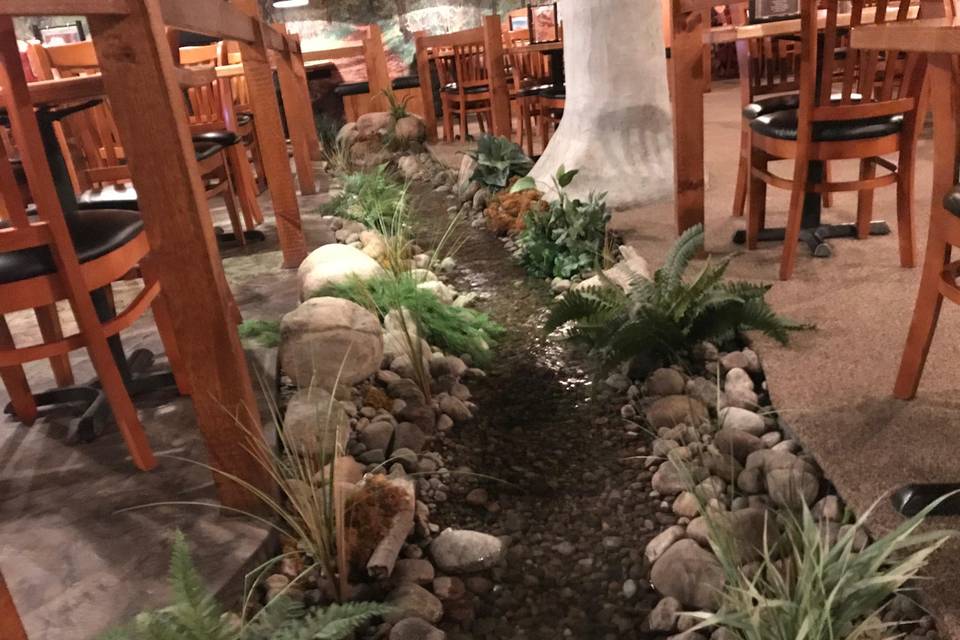 Stream in dining area